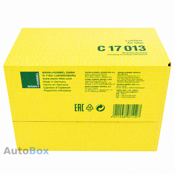 Повітряний фільтр MANN C17013 (Audi A4, A5, Q5) C17013 фото