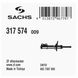 Амортизатор передній Sachs 317574 D55 Audi A3 Golf V VI Octavia A5 Leon 317574 фото 2
